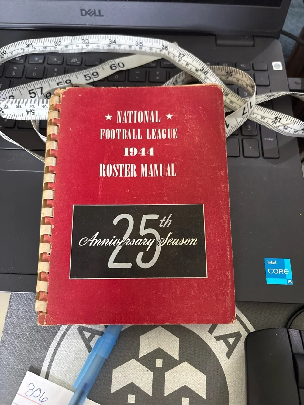1944 National Football League Roster Manual - Red